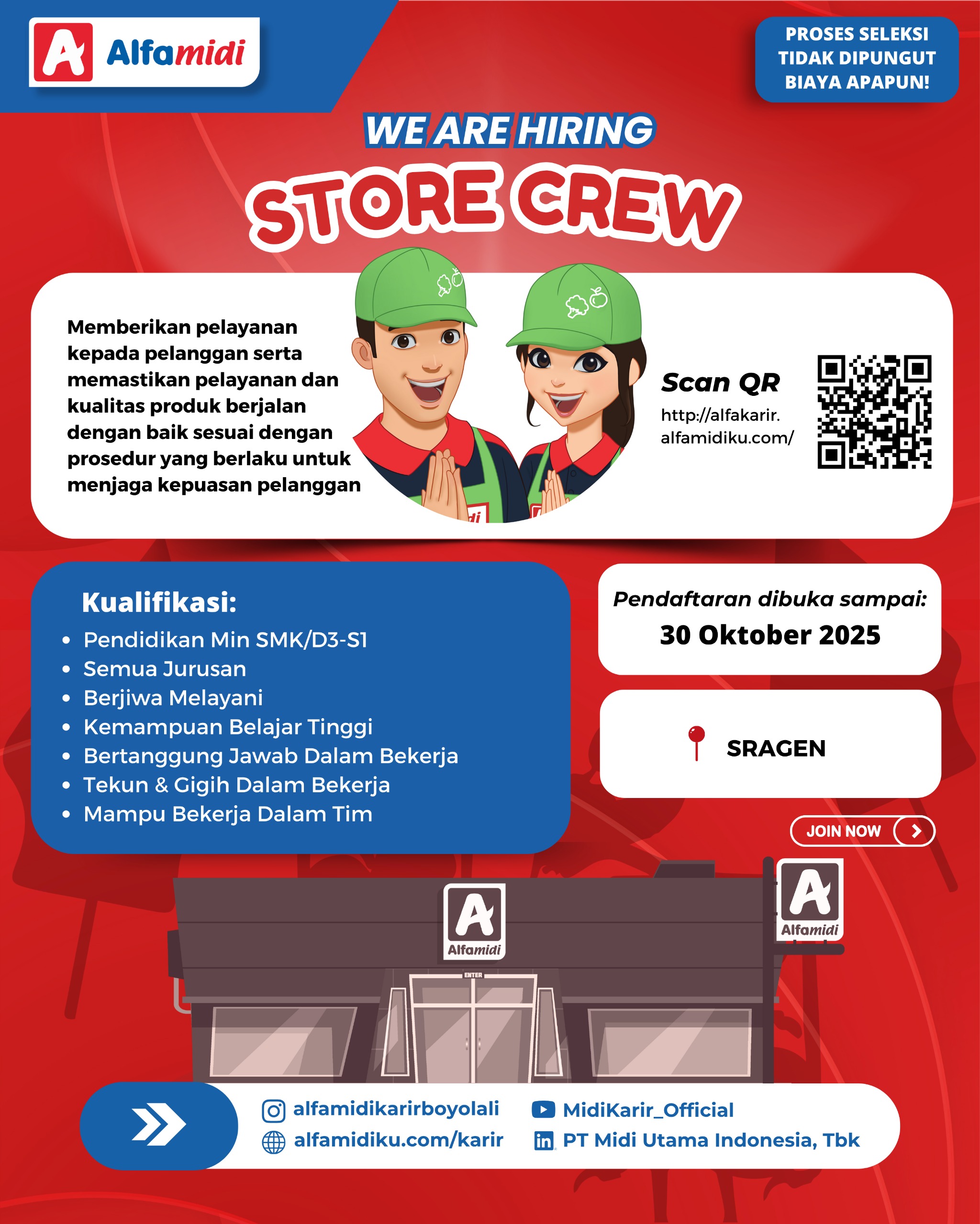 WE ARE HIRING: STORE CREW ALFAMIDI