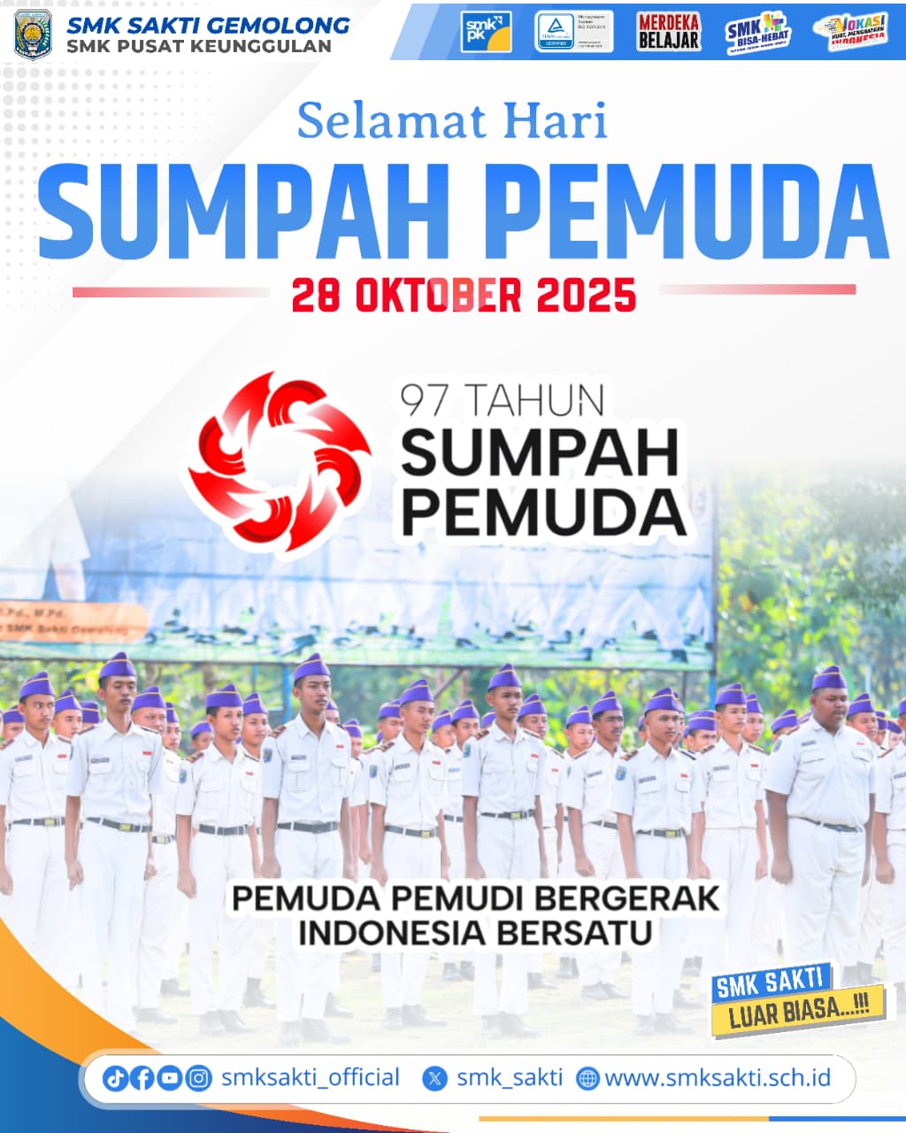 SMK Sakti Gemolong Peringati Hari Sumpah Pemuda ke-97 dengan Semangat Kebersamaan