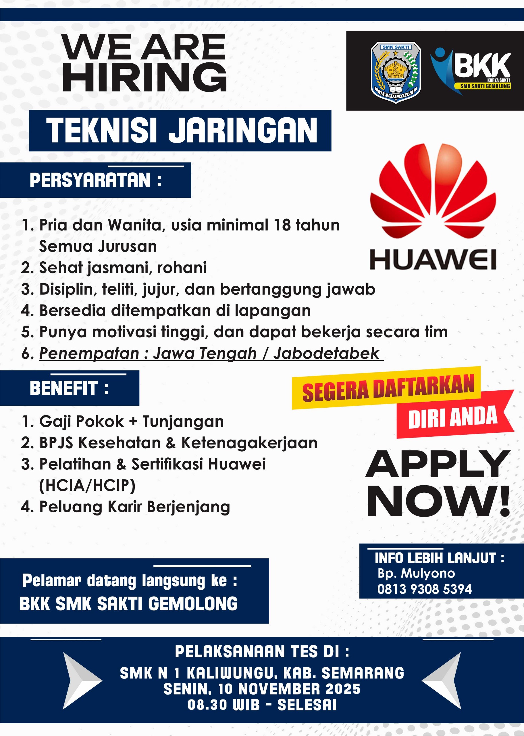 INFO LOKER PENTING DARI BKK SEKOLAH KITA!