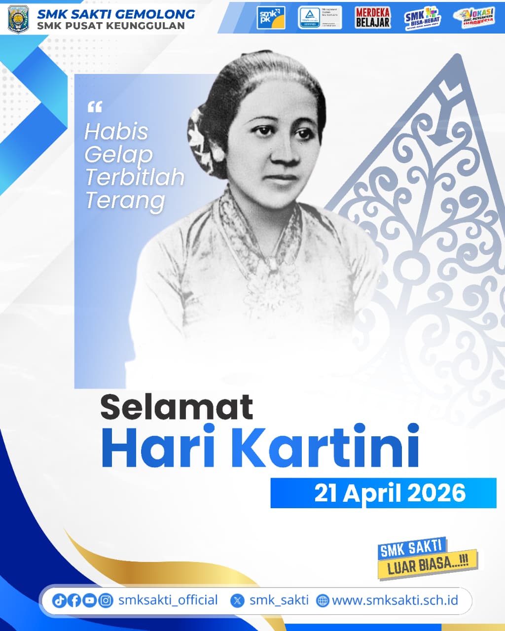 Anggun dan Berwibawa, Ibu Guru SMK Sakti Gemolong Jadi Petugas Upacara Hari Kartini