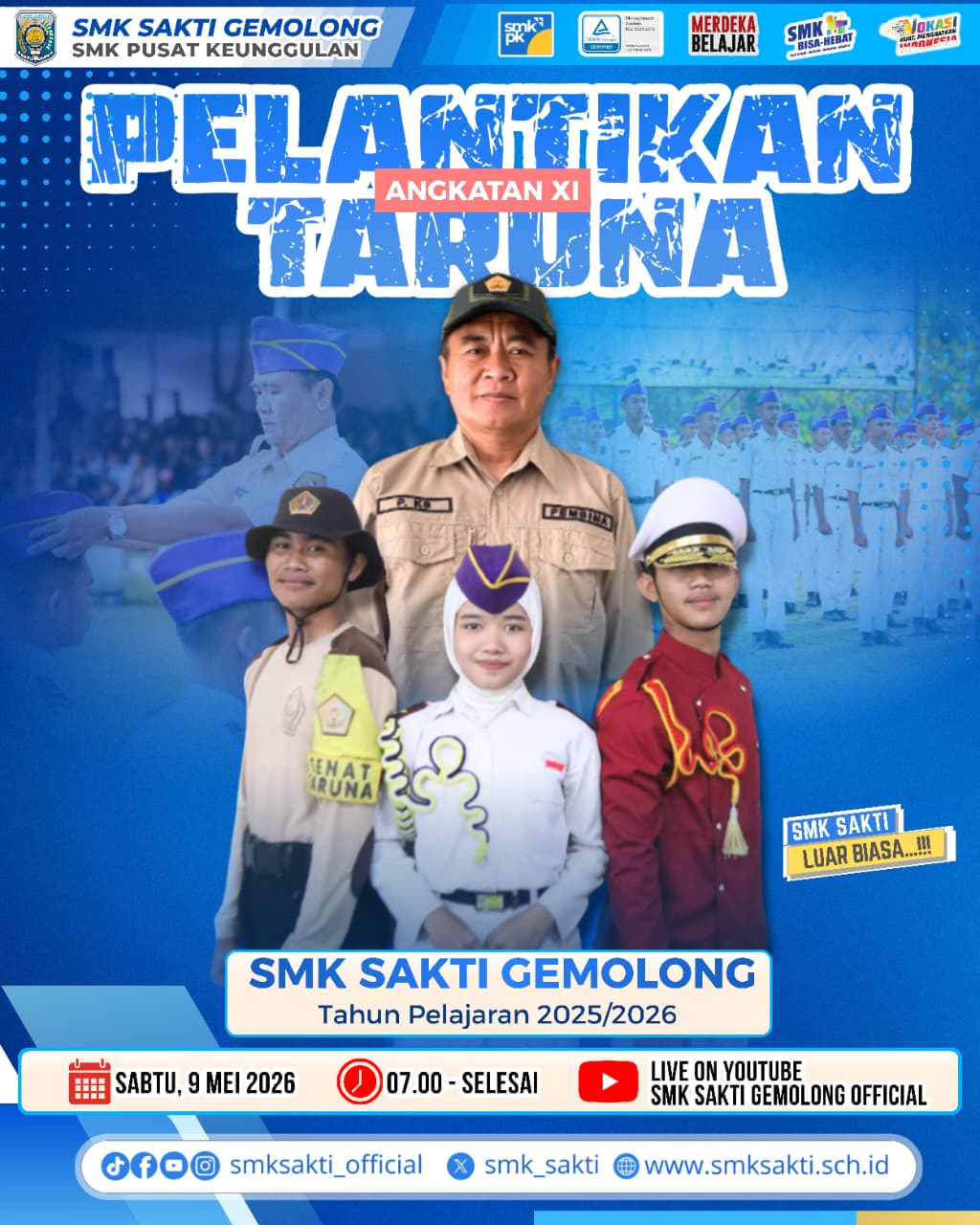 Pengukuhan Generasi Tangguh: Pelantikan Taruna Angkatan XI SMK Sakti Gemolong