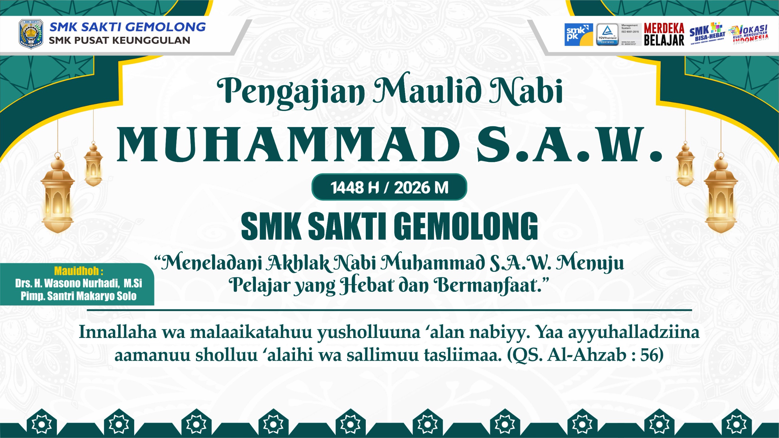 SMK Sakti Gemolong Gelar Pengajian Maulid Nabi Muhammad SAW 1448 H / 2026 M